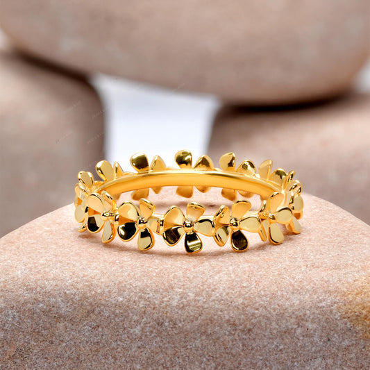 Flower Petal ,925 Silver Promise Ring