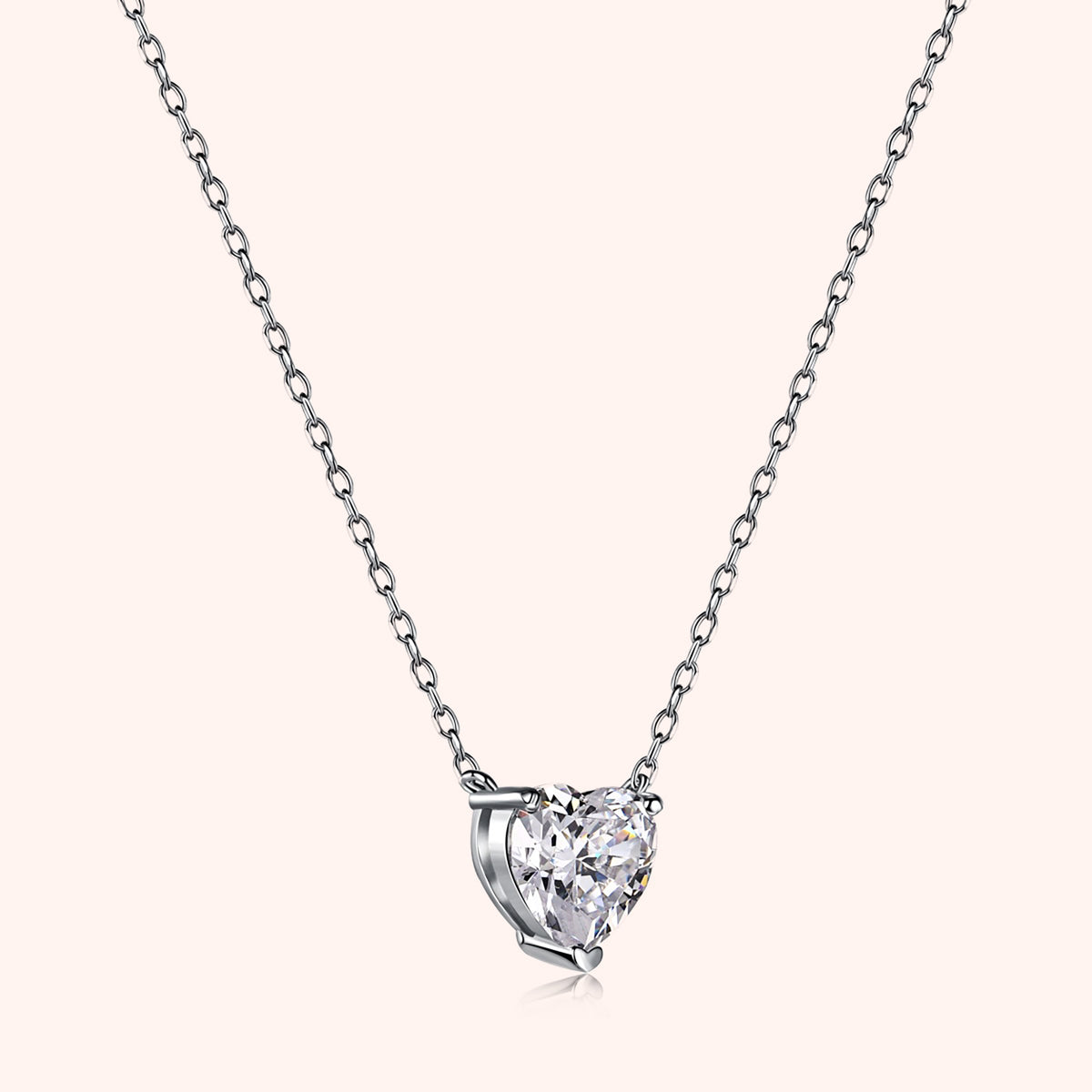 Silver Moonrise Heart Necklace
