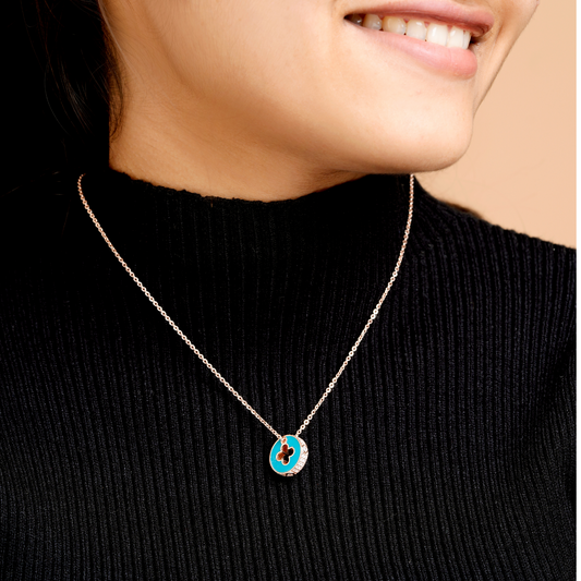 Classic Rose Gold Zircon Chain & Pendant