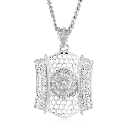 Feada Silver Lion Moissanite Diamond Pendant