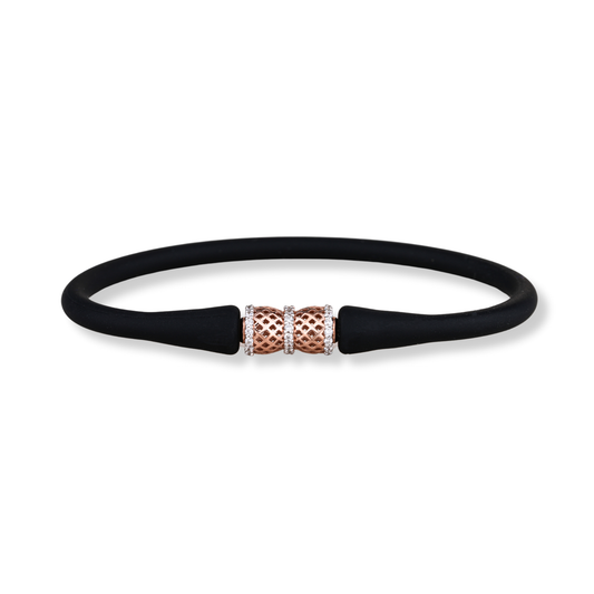 Diamond Barrel Charm Bracelet