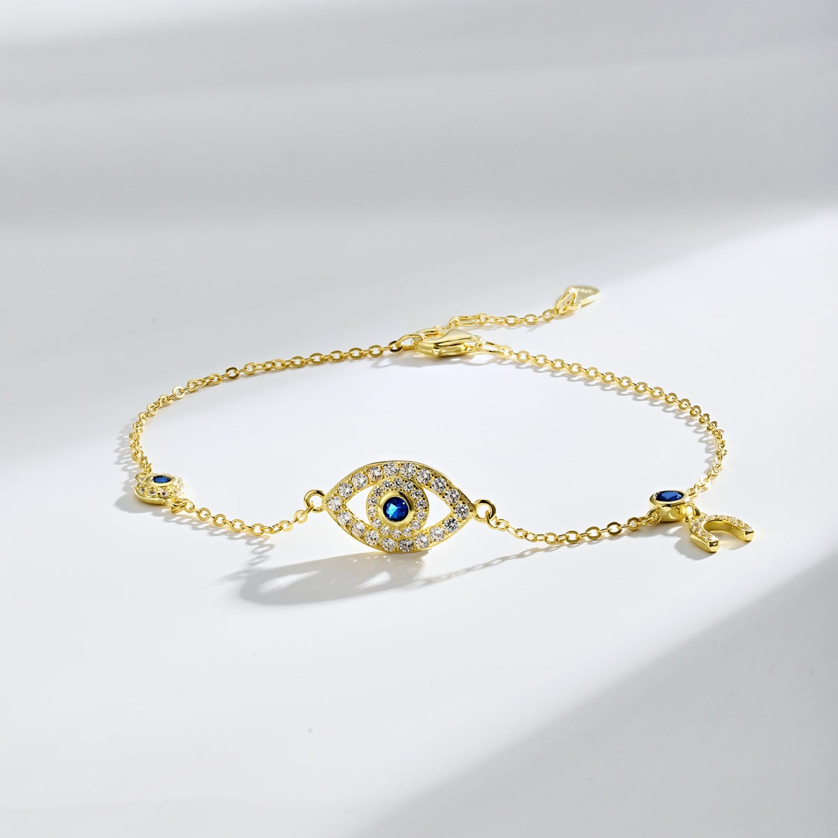Yellow Gold Evil Eye Bracelet
