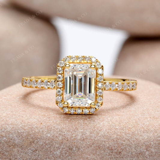 1.324 CT Round, Emerald Cut Colorless Engagement Ring