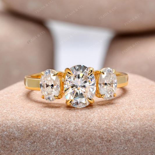 2.25 CT Oval Cut Colorless Engagement Ring