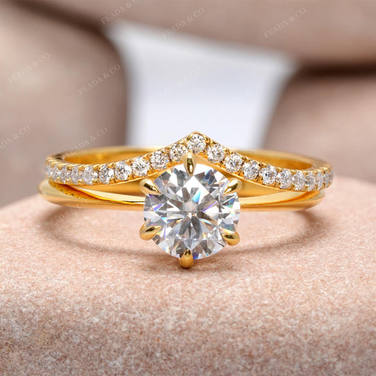 1.23 CT Round Cut Colorles Engagement Ring