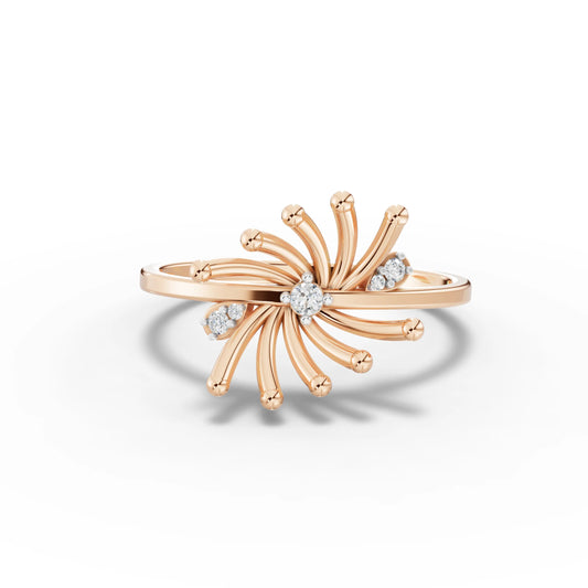 Starburst Charm Delicate Ring