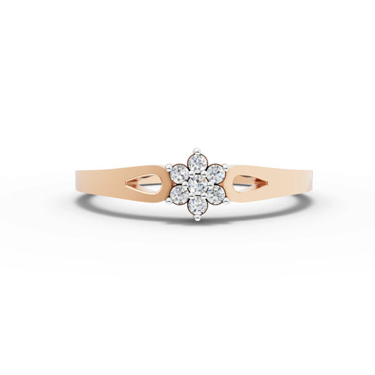 Blissbud Diamond Petal Delicate Ring