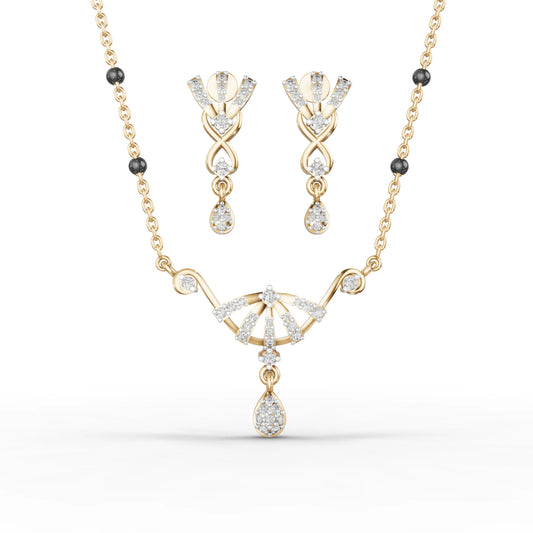 Wings of Elegance Moissanite Diamond Mangalsutra Set