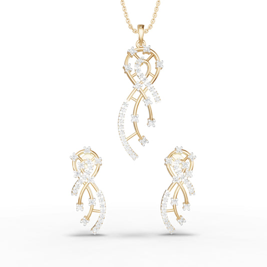 Ears of Elegance Moissanite Diamond Jewellery Set