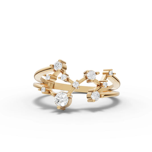 Scorpio Zodiac Round Diamond Ring