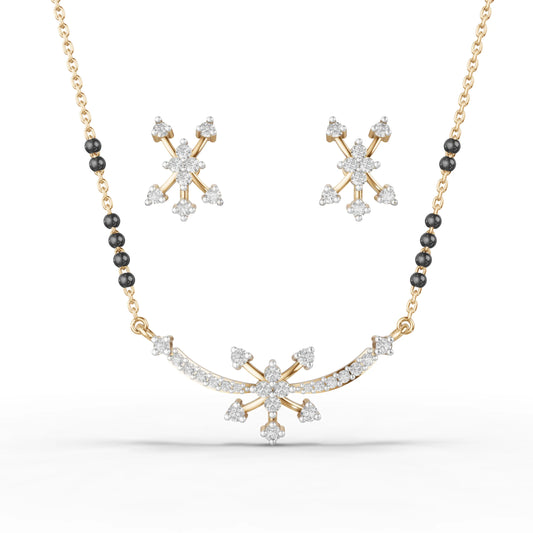Stellar Spark Moissanite Diamond Mangalsutra Set