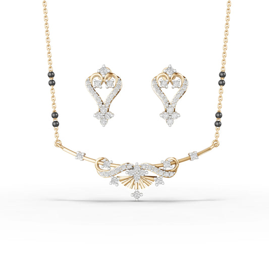 Royal Embrace Moissanite Diamond Mangalsutra Set