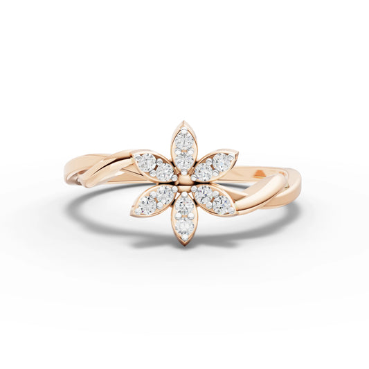 Floral Whirl Delicate Ring