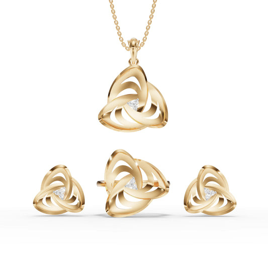 Celestial Sparkle Moissanite Diamond Jewellery Set