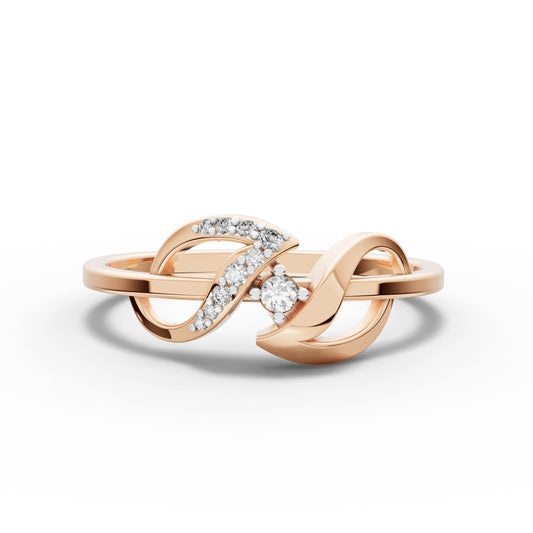 Double Swirl Delicate Ring