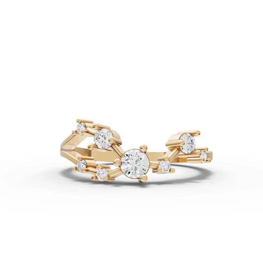 Taurus Zodiac Round Diamond Ring