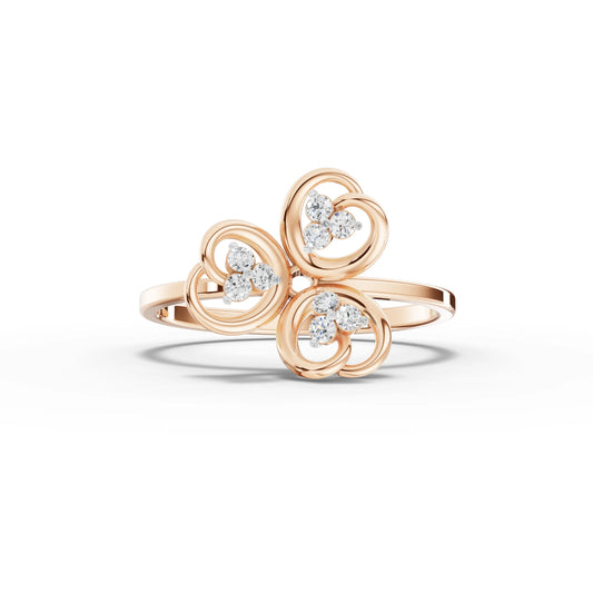 Trinity Bloom Diamond Ring