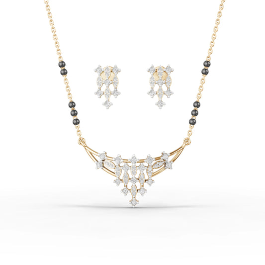 Eternal Bloom Moissanite Diamond Mangalsutra Set