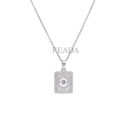 Feada 925 Silver Classic Dancing Diamond Pendant