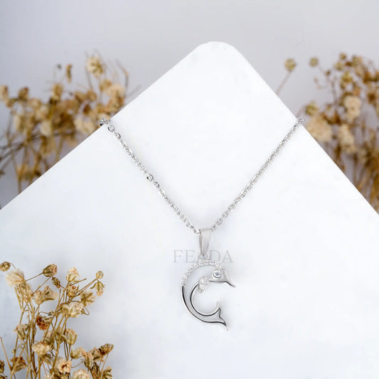 Classic Dolphin Zircon Chain & Pendant