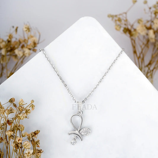 Classic Silver Zircon Chain & Pendant