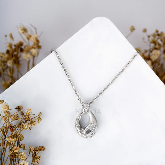 Twirl of Sparkle Zircon Chain & Pendant