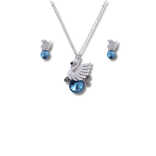 Blue Stone Swans Set