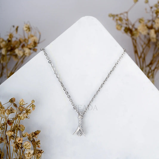 Classic Diamond Silver Zircon Chain & Pendant
