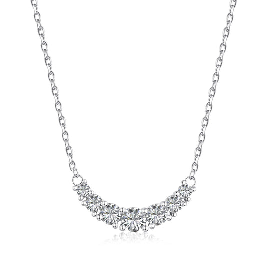 Half Moon Zircon Necklace