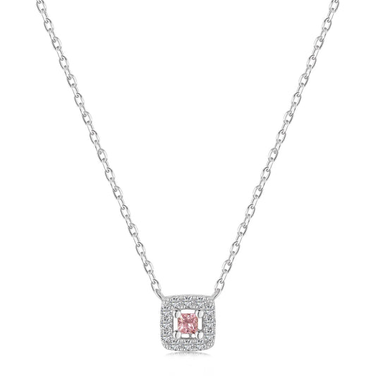 Victoria Pink Solitaire Necklace