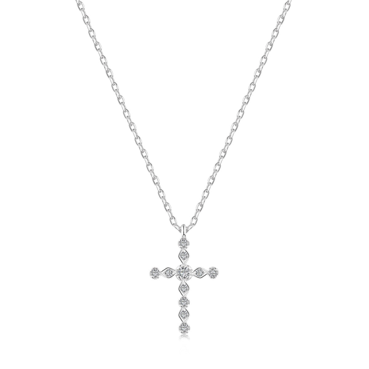 Moonrise Cross Zircon Necklace