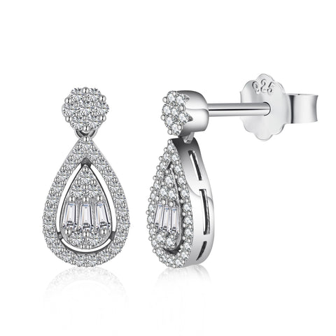 Rain Drop Zircon Earrings