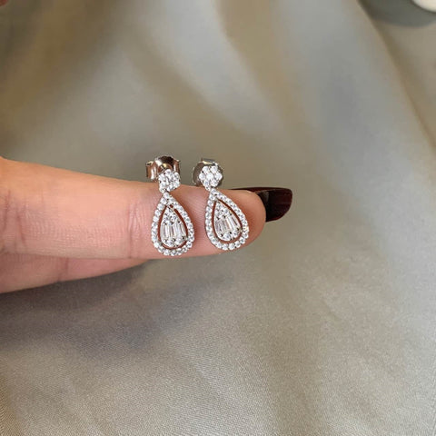 Rain Drop Zircon Earrings
