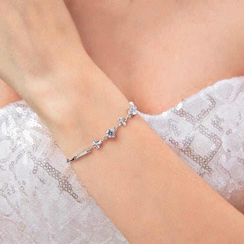 Zircon Link chain Bracelet