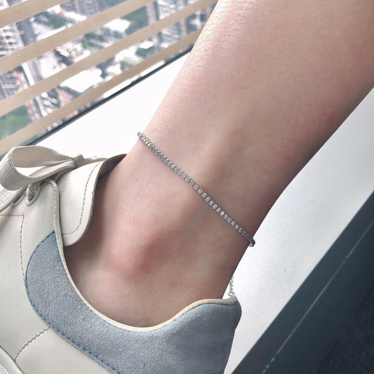 Mini Zircon Tennis Anklet