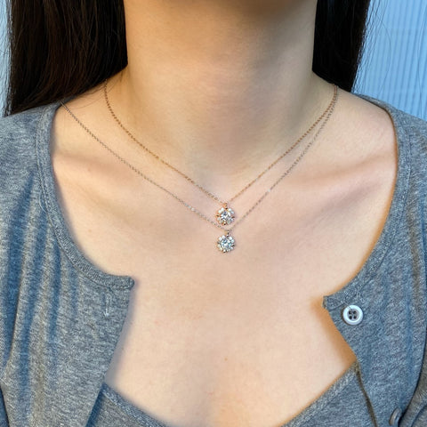 Solitaire Flower Necklace