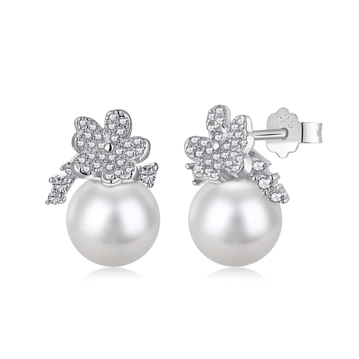 Pearl Zircon Earrings