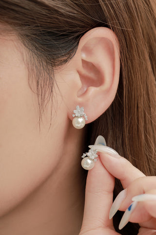 Pearl Zircon Earrings