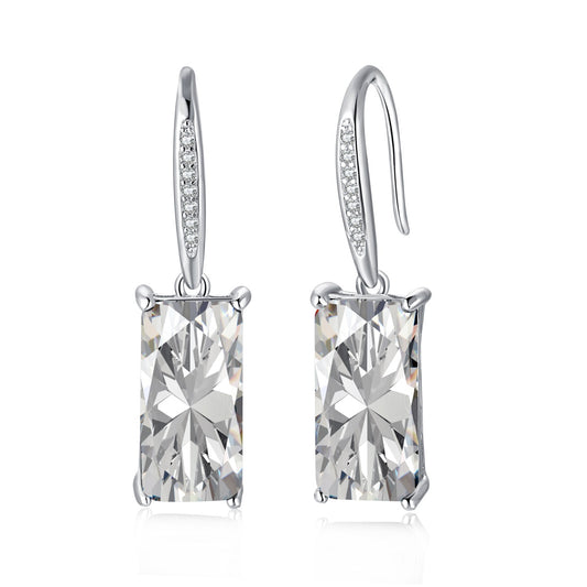 Emerald Drop Zircon Earrings
