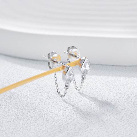 Drop Zircon Earrings