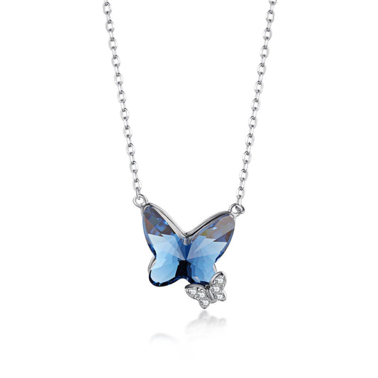 Blue Butterfly Necklace