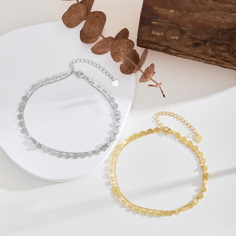 Two-Layer Fancy Anklet