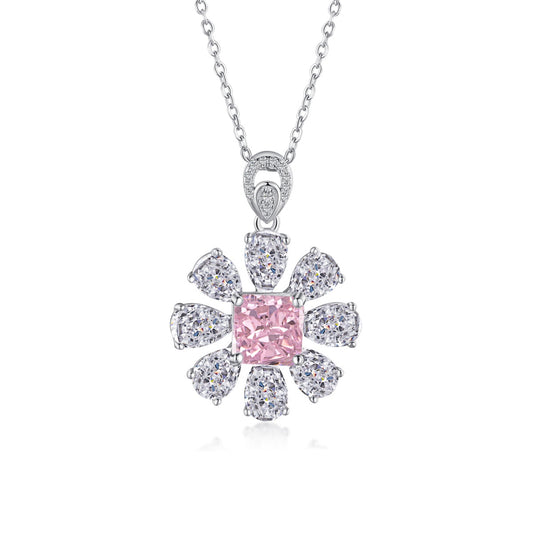 Victoria Pink Flower Pendant