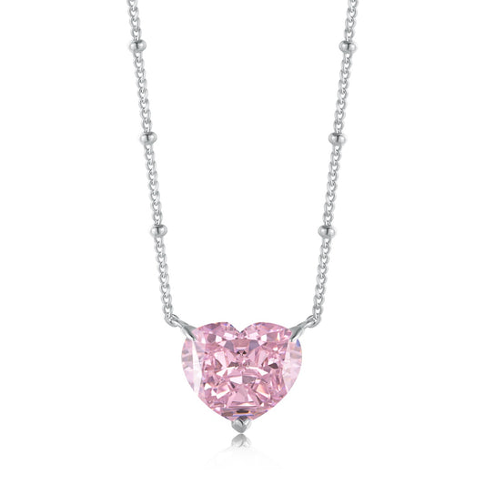 Victoria Pink Heart Necklace