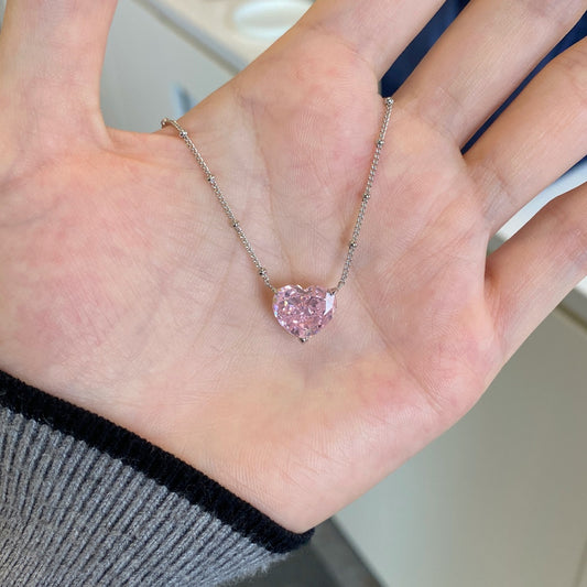 Victoria Pink Heart Necklace