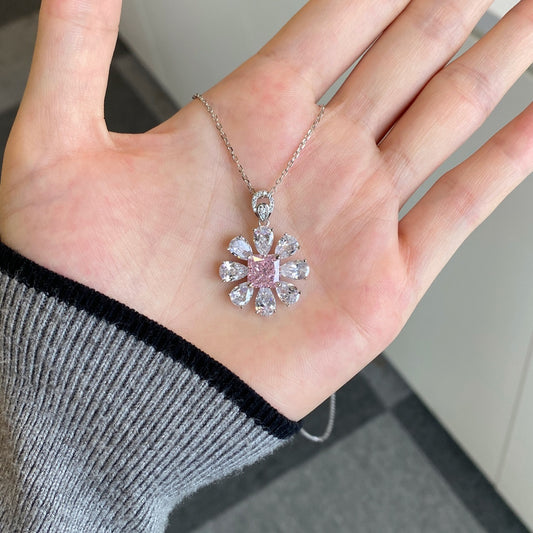 Victoria Pink Flower Pendant