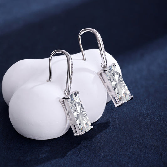 Emerald Drop Zircon Earrings