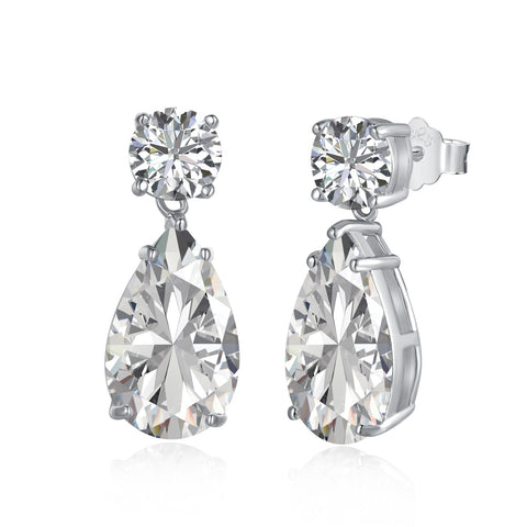 Solitaire Drop Earrings