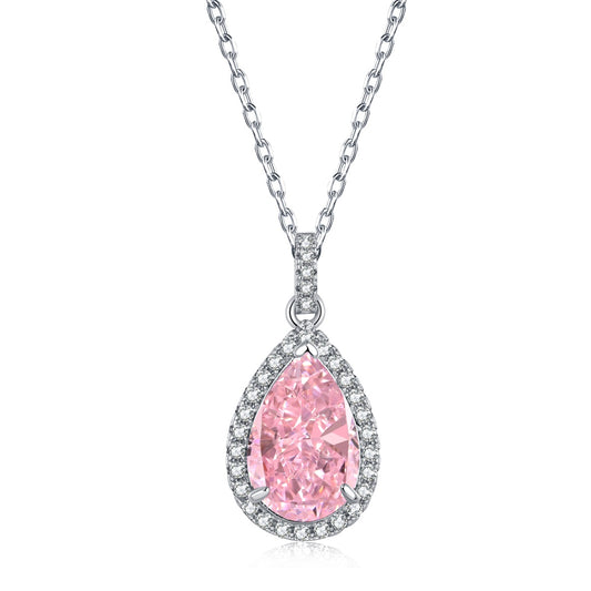 Victoria Pink Pear Pendant