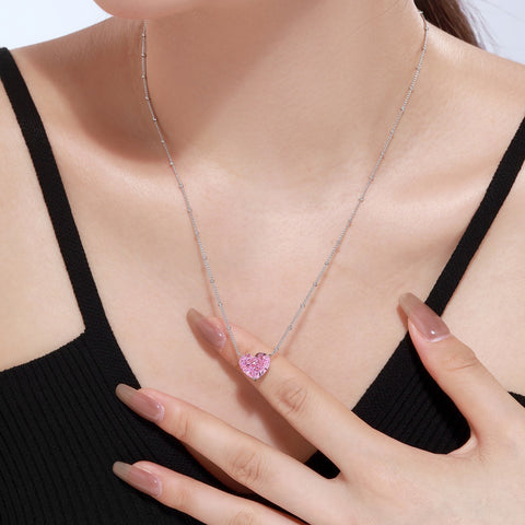 Victoria Pink Heart Necklace